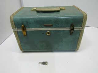 Vintage Samsonite Luggage Train Case Travel Bag Suitcase Cosmetic Tray Mirror