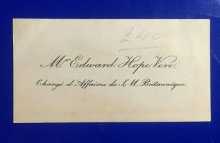 Vtg Card British Diplomat 1922 Edward Hope Vere Ernest Shackleton South America