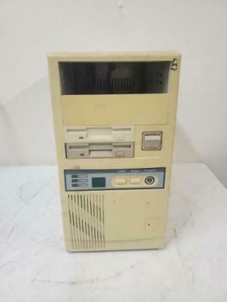 Vintage Turbo Pc Computer Case W/ 3.  5 " Floppy Drives,  Power Supply