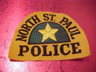 North St.  Paul Minnesota Police Patch Shoulder Size No Edge