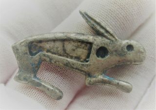 European Finds Circa 200 - 300ad Ancient Roman Silver Hare Brooch