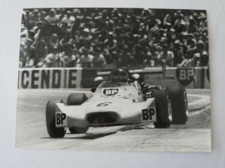 Vintage 1973 French Grand Prix Racing Photograph Photo - Race Car 6 Bp