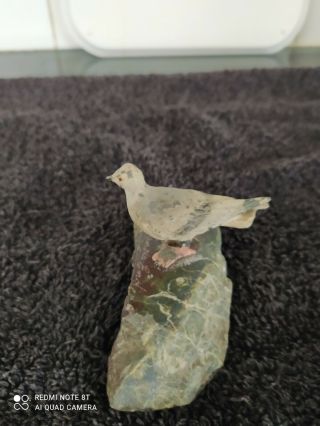 Lochaber ?? Figurine Of A Bird /seagull On A Natural Stone Base