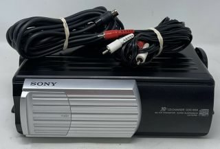 Vintage Sony Mobile Cdx - 656 Compact 10 Disc Cd Changer W/ Cables Rare Htf Vgc
