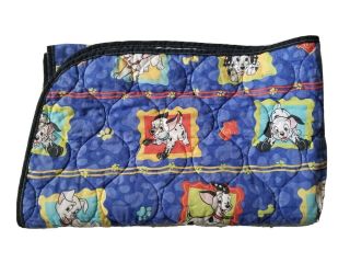 Vtg Disney 101 Dalmations Quilted Blanket - Crib Toddler Bed Size