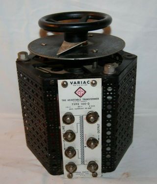 Vintage General Radio Co.  Variac Type 100 Q Adjustable Transformer