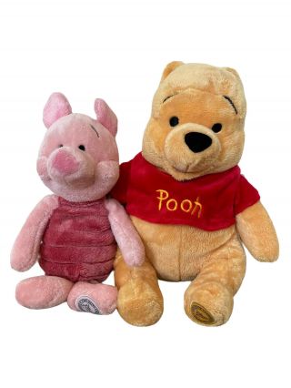 Winnie The Pooh & Piglet,  Disney Store Plush Exclusive Authentic