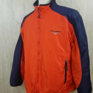 Ralph Lauren Polo Sport Vintage Nylon Puffer Jacket Mens Xl 90s Orange Blue