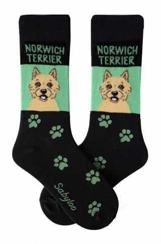Norwich Terrier Crew Socks Unisex