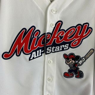 Walt Disney World Mickey All Stars Baseball Shirt Jersey Top Youth L (10/12) 2