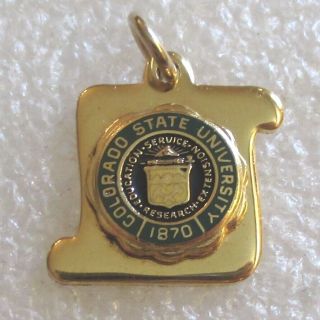Vintage Colorado State University School Crest Class Charm