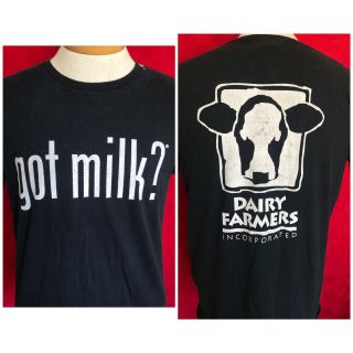 Vintage 1990s Got Milk? Dairy Farmers Inc Double Sided Shirt Size Medium