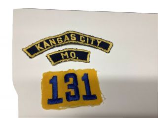 Blue And Gold Kansas City,  Cub Scout Community & State Strips & Felt Pack Number