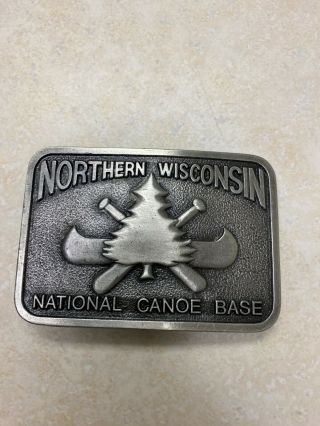 Boy Scout Region 7 Northern Wisconsin National Canoe Base Belt Buckle