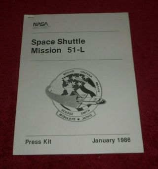 January 1986 Nasa Space Shuttle Mission Sts 51 - L Press Kit 32 Pages