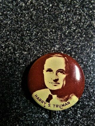 1948 Harry Truman Presidential Litho Campaign Pinback Button