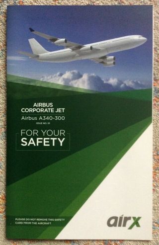 Safety Card A 340 - 300 Der Air X Ultrarare
