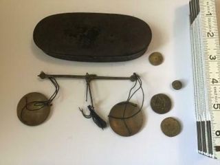 Revolutionary War Cased Scale/balance With Weights