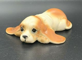 Vintage Lefton 8278 Basset Hound Puppy Dog Figurine