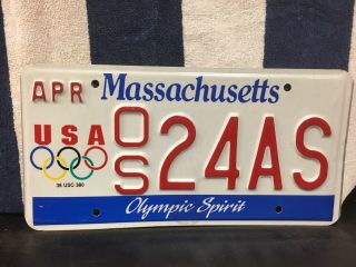 2008 Massachusetts Olympic Spirit License Plate