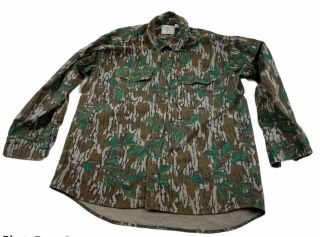 Vintage Mossy Oak Xl Canvas Hunting Jacket Camouflage Button Down