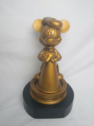 Disney Parks 9 " Mickey Mouse Director Statue Resin Figurine Bronze Colored