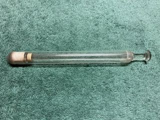 Civil War Era Large Medical Glass Irrigation Syringe