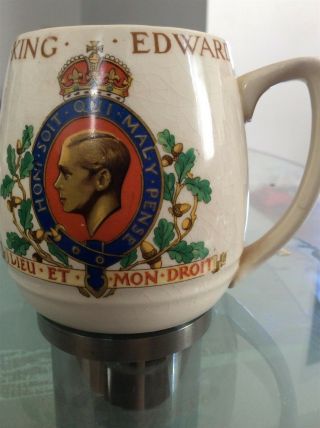 Coronation King Edward Viii 1937 Coffee Mug Myott,  England