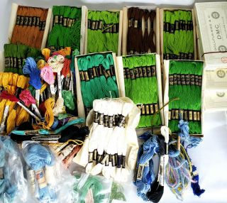 Vintage Embroidery Thread Dollfus - Mieg & Cie Cotton French Mulhouse Many