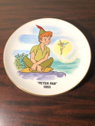 Vintage 1953 Peter Pan Tinkerbell Disney Classic 6 " Plate Walt Disney World
