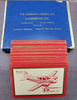 Beechcraft Travel Air Van Nuys Airport California Playing Cards Norman Larson Co