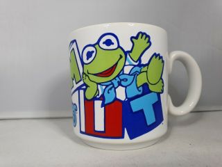 1988 England Jim Henson The Muppet Babies - Kermit The Frog - Small Tea Cup Mug