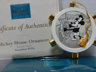 Wdcc Steamboat Willie - Mickey Mouse Ornament W Box &