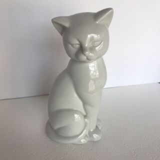 Vintage Otagiri White Cat Porcelain Kitten 6 " Figurine Japan Ceramic Kitty