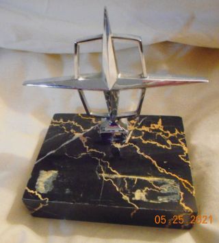 Lincoln Continental 1960 ' S Vintage Italian Marble EMBLEM DISPLAY PIECE TROPHY 2
