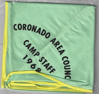 1968 Camp Staff Coronado Area Council Neckerchief [mx - 2908]