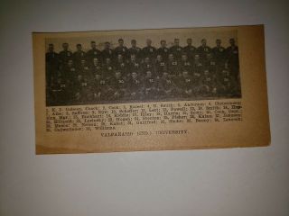 Valparaiso Indiana University & Wesley College 1922 Football Team Picture