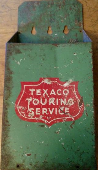 Vintage Tin Texaco Touring Service Road Map Holder 2