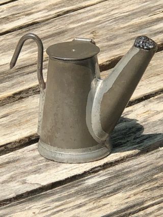 Vintage Marked Tin Teapot Miners Lantern—star—grier Bros.  Pittsburg Pa