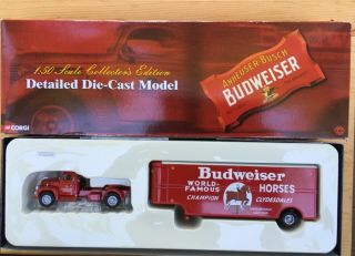 Corgi Diamond T 620 Budweiser Clydesdales 1:50 Scale Detailed Die - Cast Model