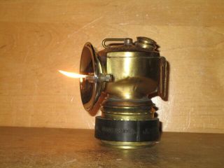 Miners Justrite Streamlined Carbide Lamp - -