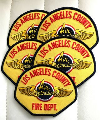 (5) Los Angeles County Fire Dept Air Operations Patches Patch