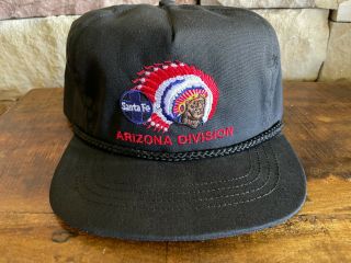 Vintage Santa Fe Railroad Arizona Division Chief Logo Snapback Cap New/old Stock