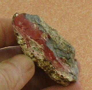 Mineral Specimen Of Cinnabar In Chalcedony From Humboldt Co. ,  Nevada
