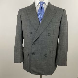 VTG Brooks Brothers Golden Fleece Handmade DB Suit Grey Men ' s 46S (Pants 38X27) 2
