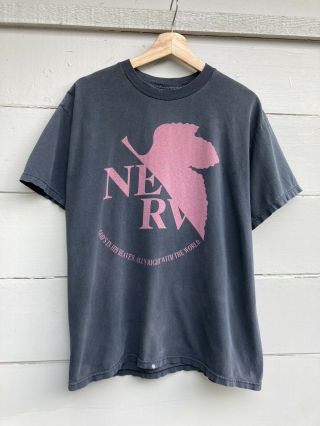 Vintage Neon Genesis Evangelion Nerv T - Shirt M/l Gainax Official Khara