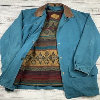 Vintage Woolrich Aztec Navajo Western Rancher Wool Coat Jacket Made In Usa L