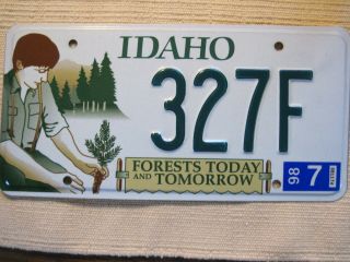 Idaho,  Forest Today & Tomorrow Graphic License Plate.
