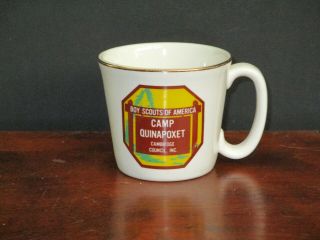 Vintage Boy Scouts Of America Camp Quinapoxet Coffee Mug