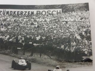 Vintage 1967 German Grand Prix Racing Photograph Photo Grahm Hill Dan Gurney 2